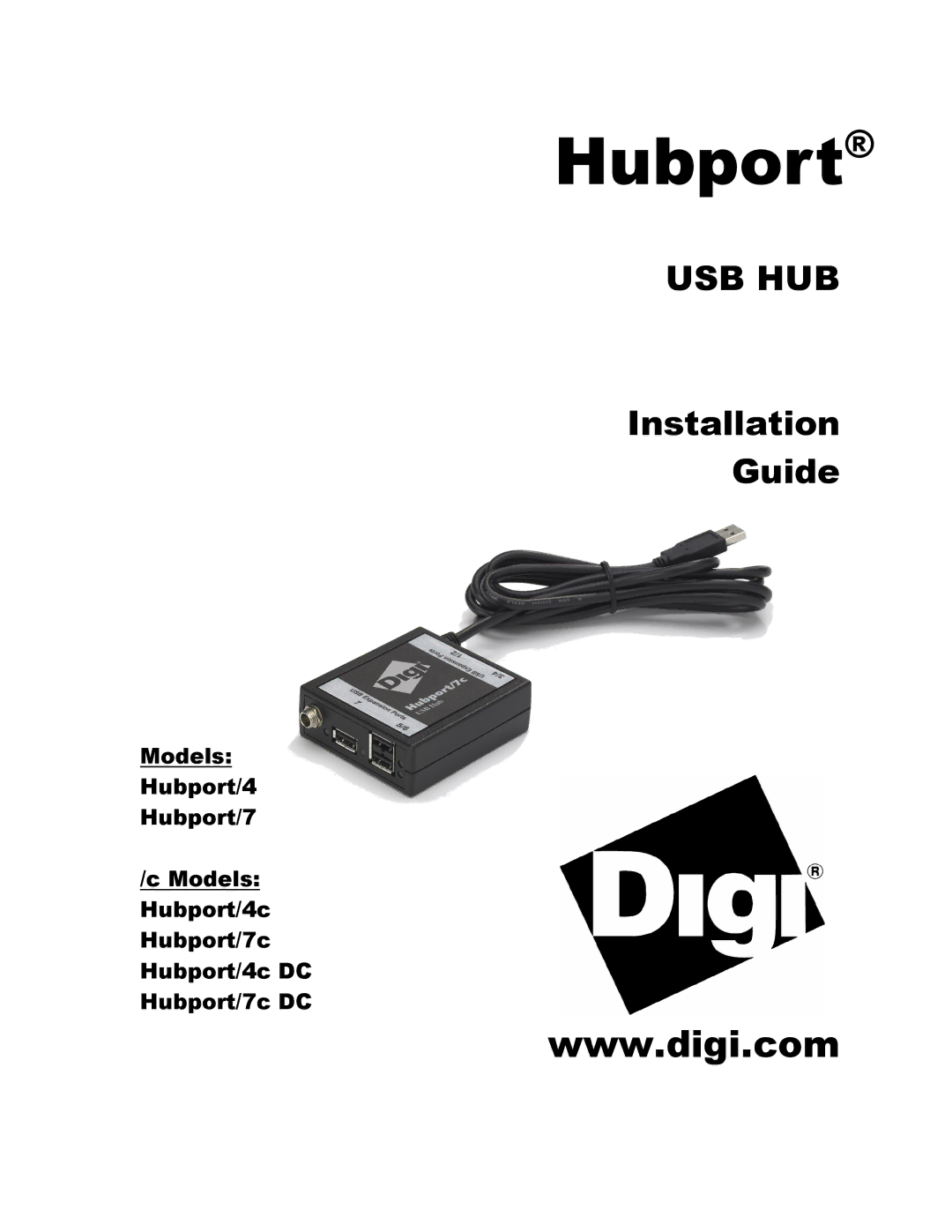 Digi Hubport/7c DC, Hubport/4c DC manual 