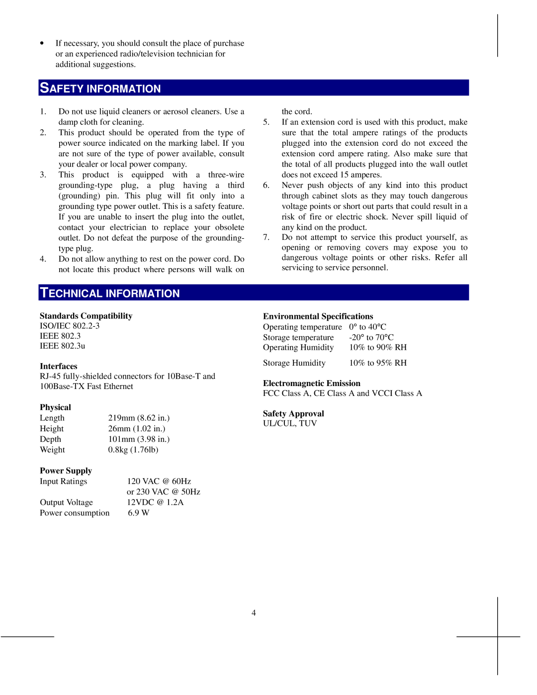 Digi MIL-H3130 manual Safety Information, Technical Information 