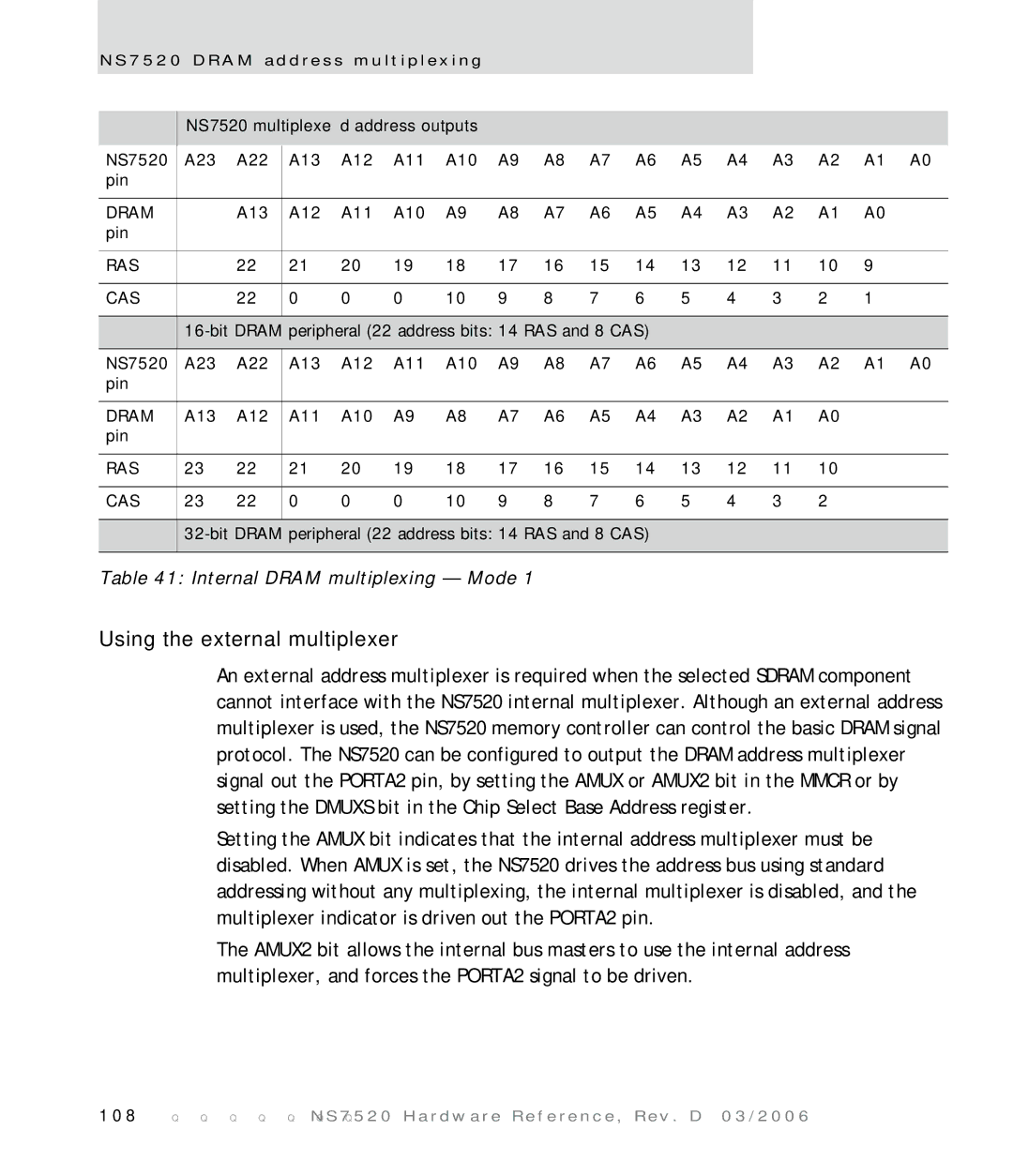 Digi NS7520 manual Using the external multiplexer 