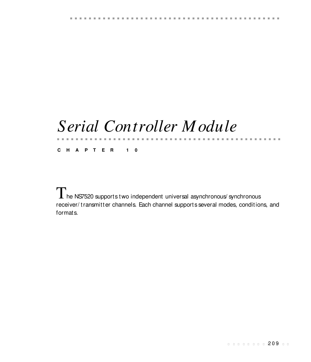 Digi NS7520 manual Serial Controller Module 