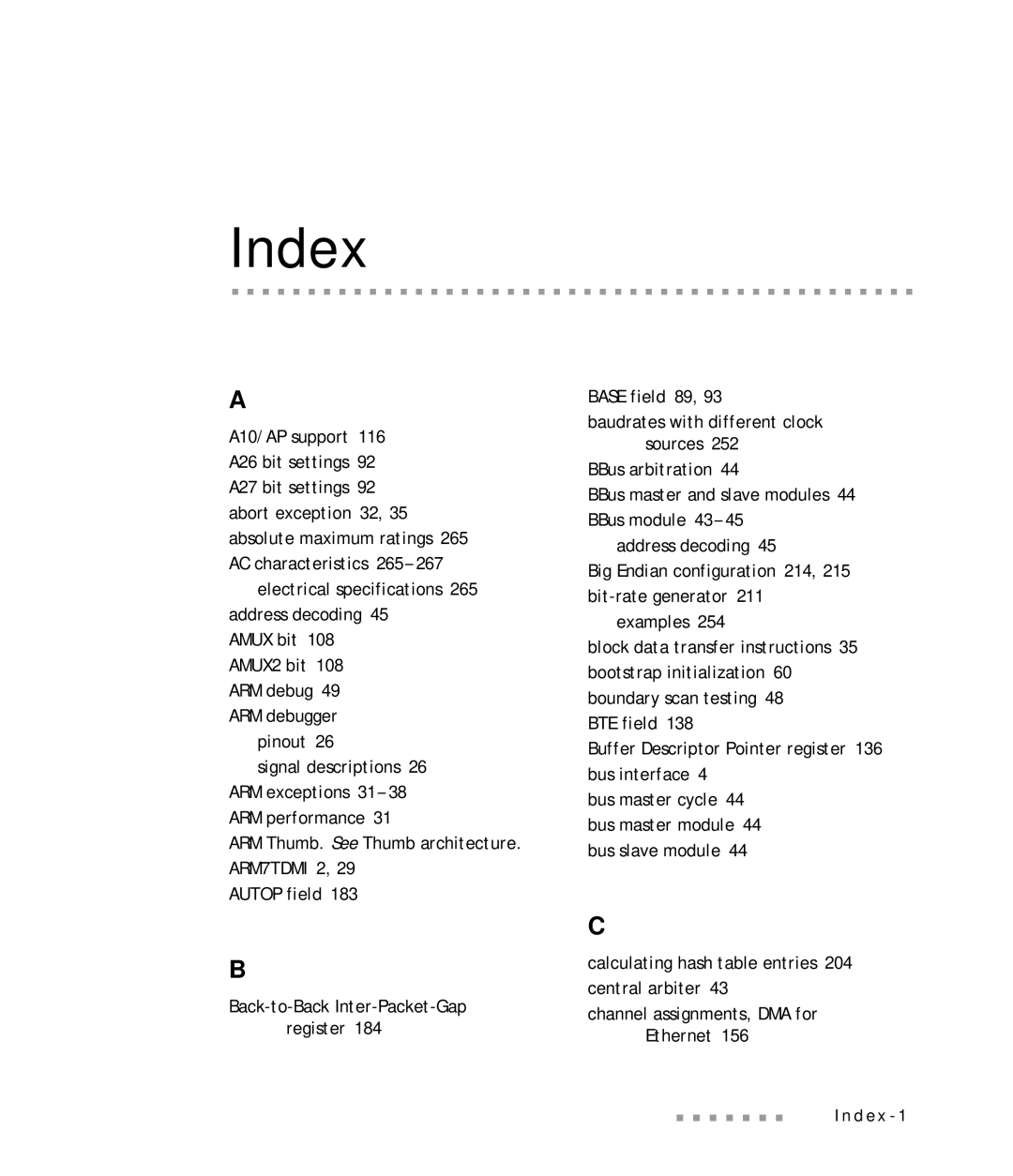 Digi NS7520 manual Index 