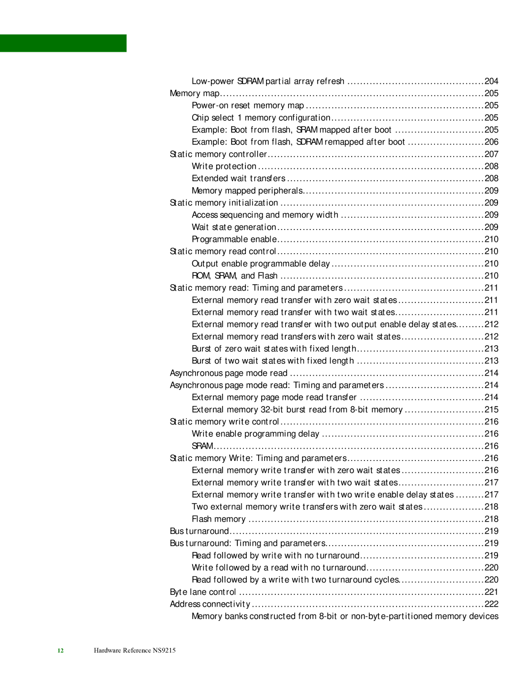 Digi NS9215 manual Sram 