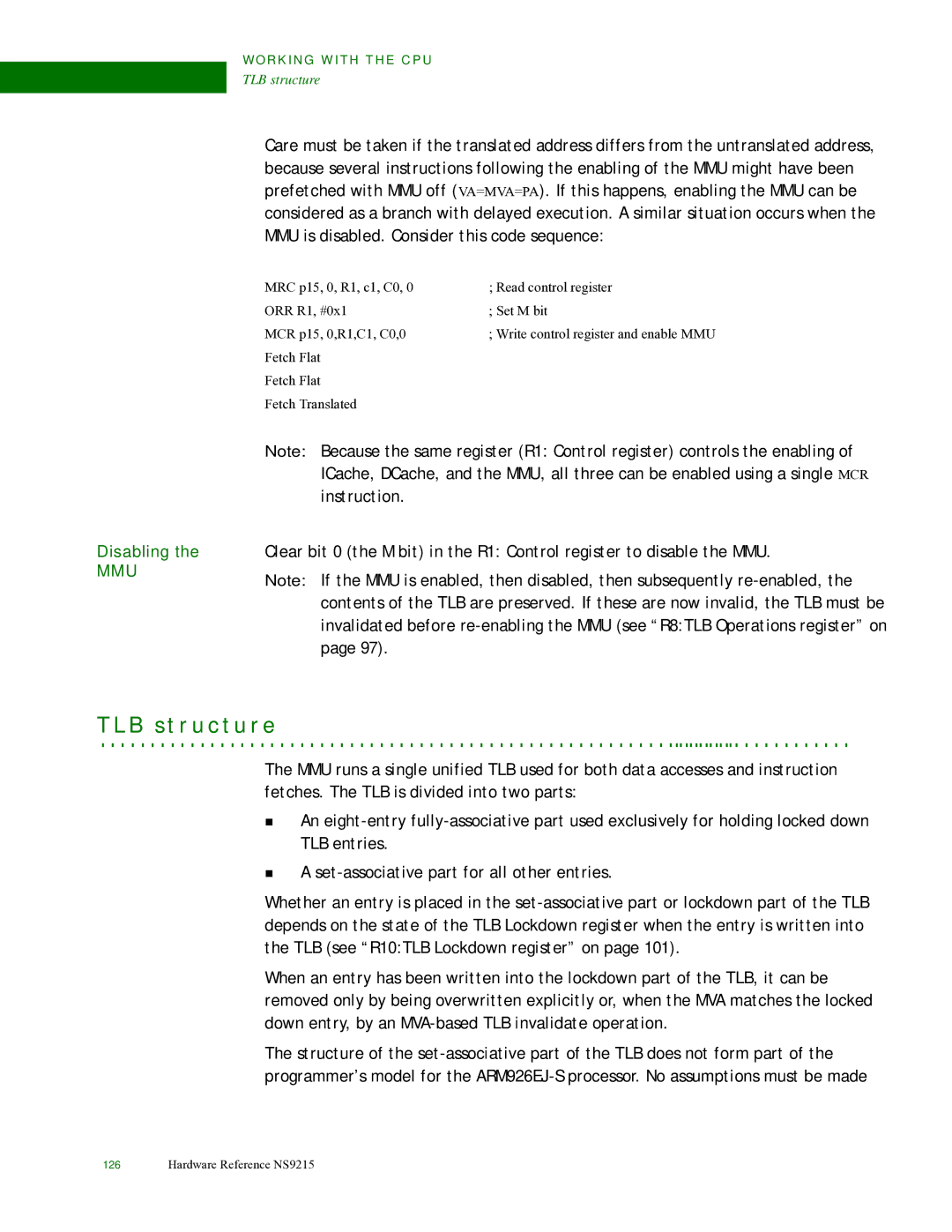 Digi NS9215 manual B s t r u c t u r e, Disabling 