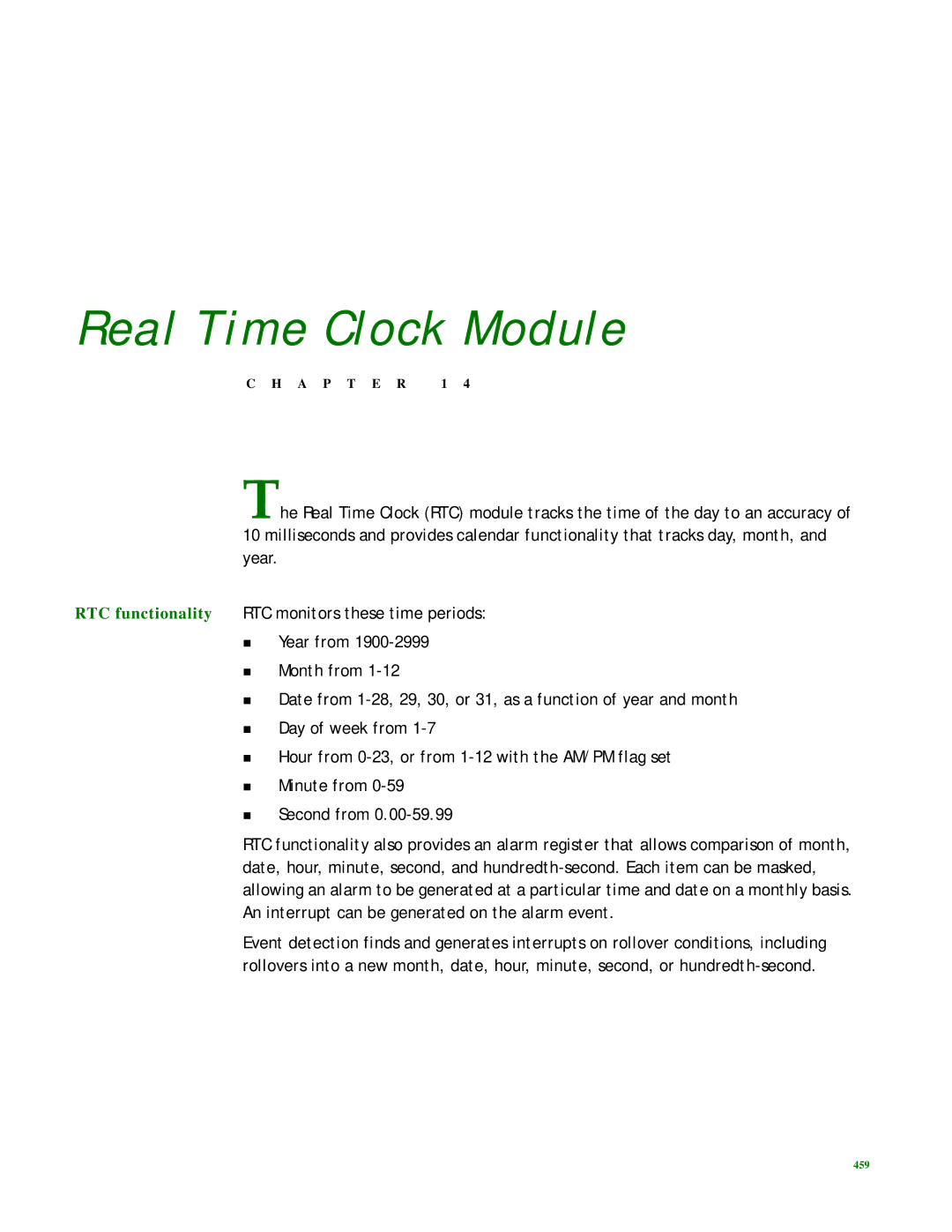 Digi NS9215 manual Real Time Clock Module 