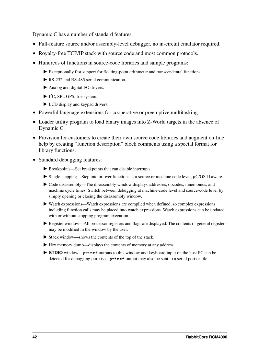 Digi user manual RabbitCore RCM4000 