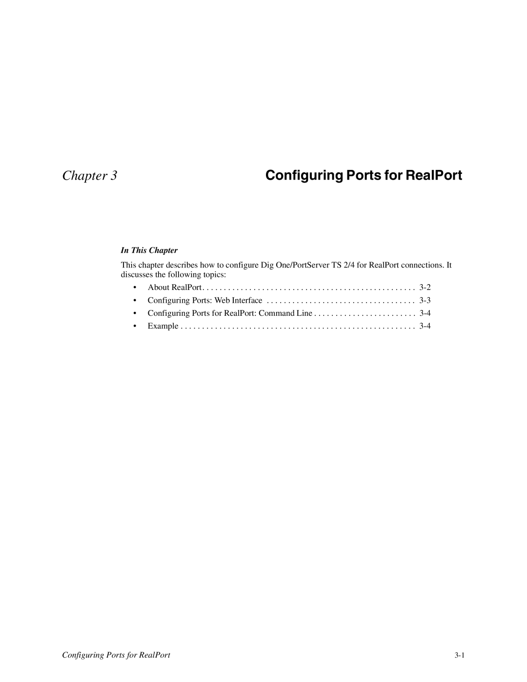 Digi TS 2/4, TS 4 manual Configuring Ports for RealPort 