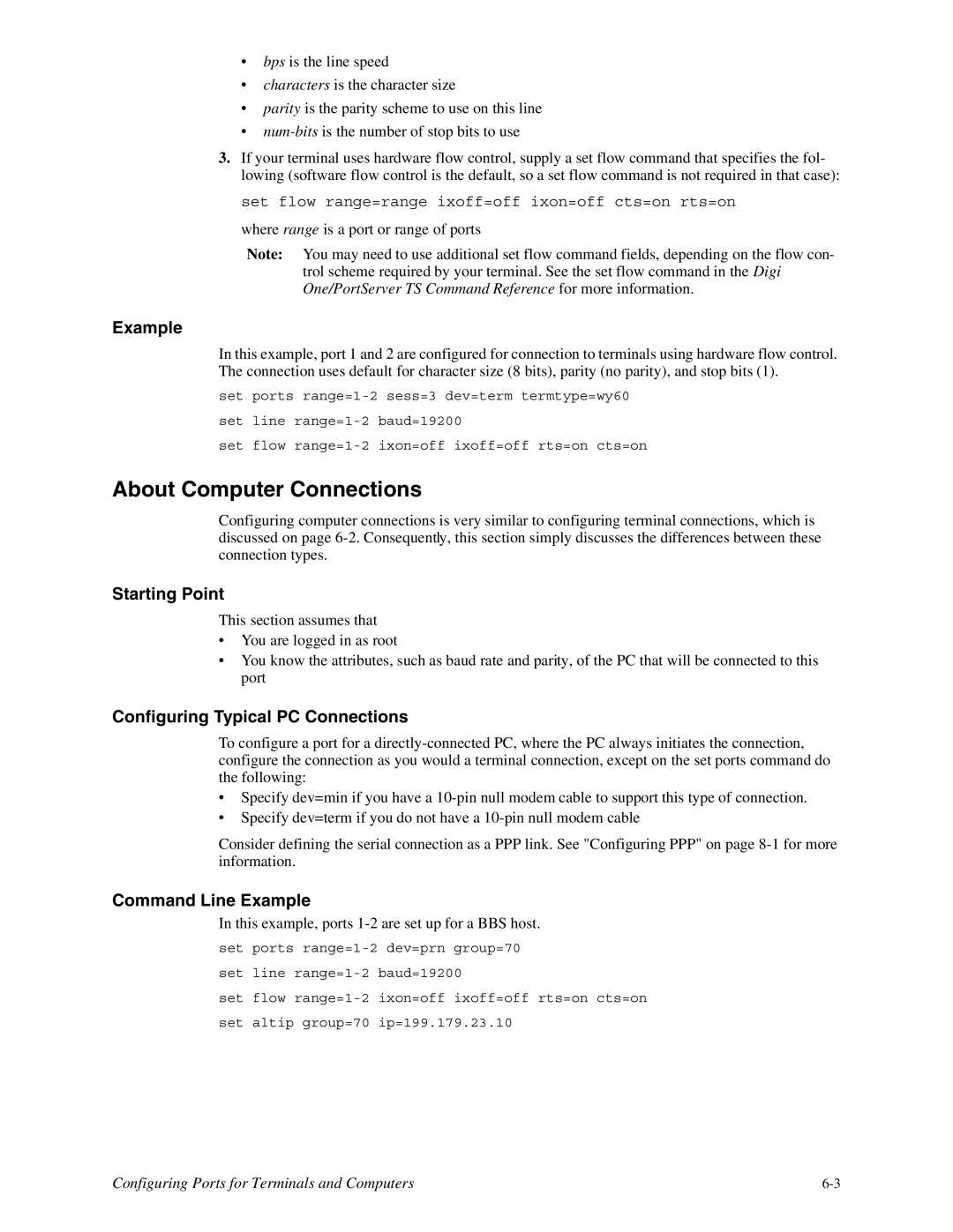 Digi TS 2/4, TS 4 manual About Computer Connections, Configuring Typical PC Connections 