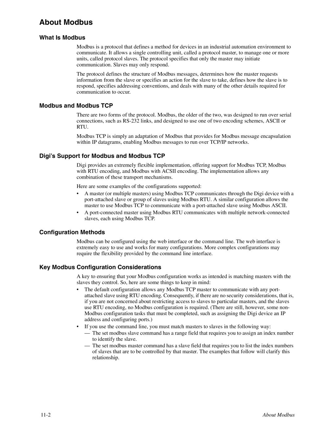 Digi TS 4, TS 2/4 manual About Modbus 