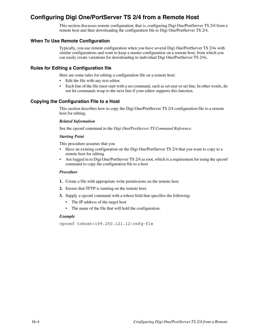 Digi TS 4 manual Configuring Digi One/PortServer TS 2/4 from a Remote Host, When To Use Remote Configuration 