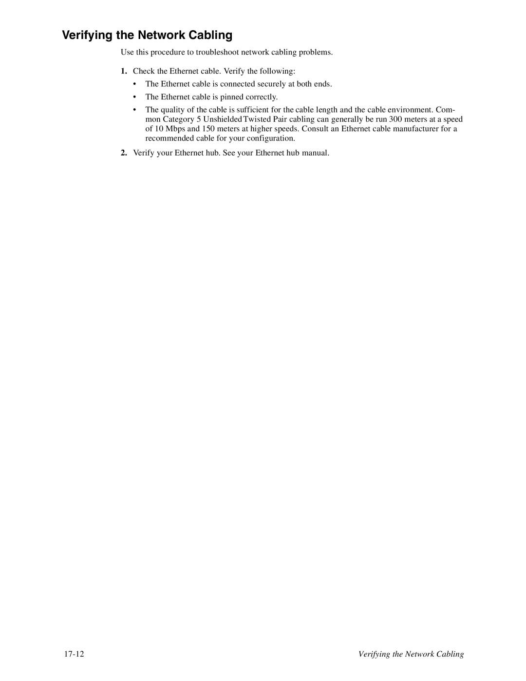 Digi TS8, 16 manual Verifying the Network Cabling 