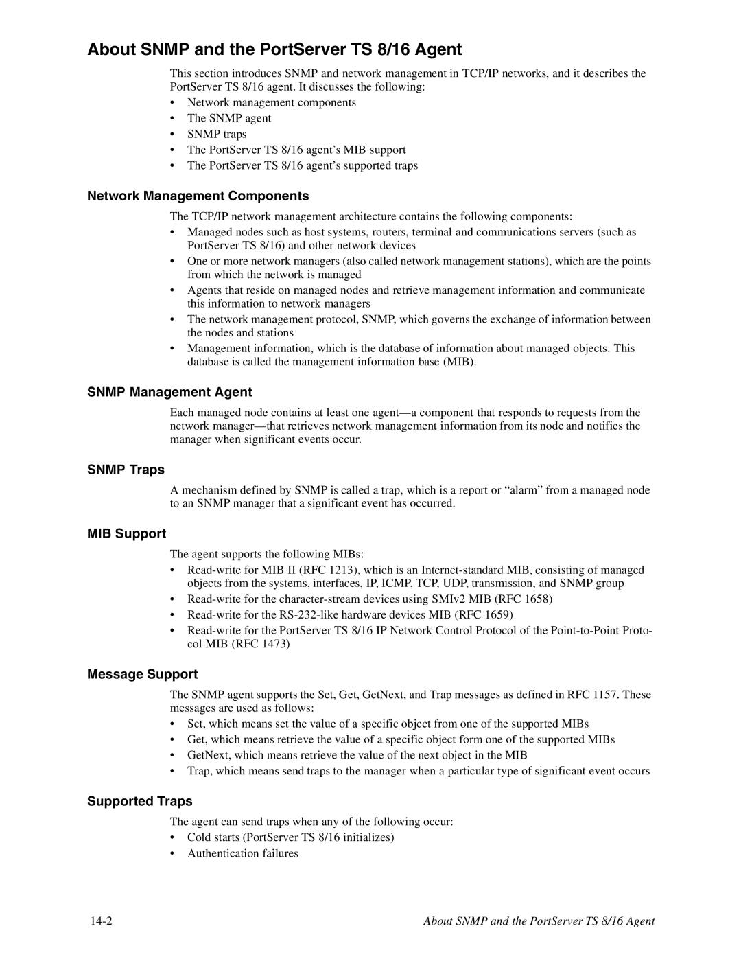 Digi TS8 manual About Snmp and the PortServer TS 8/16 Agent 