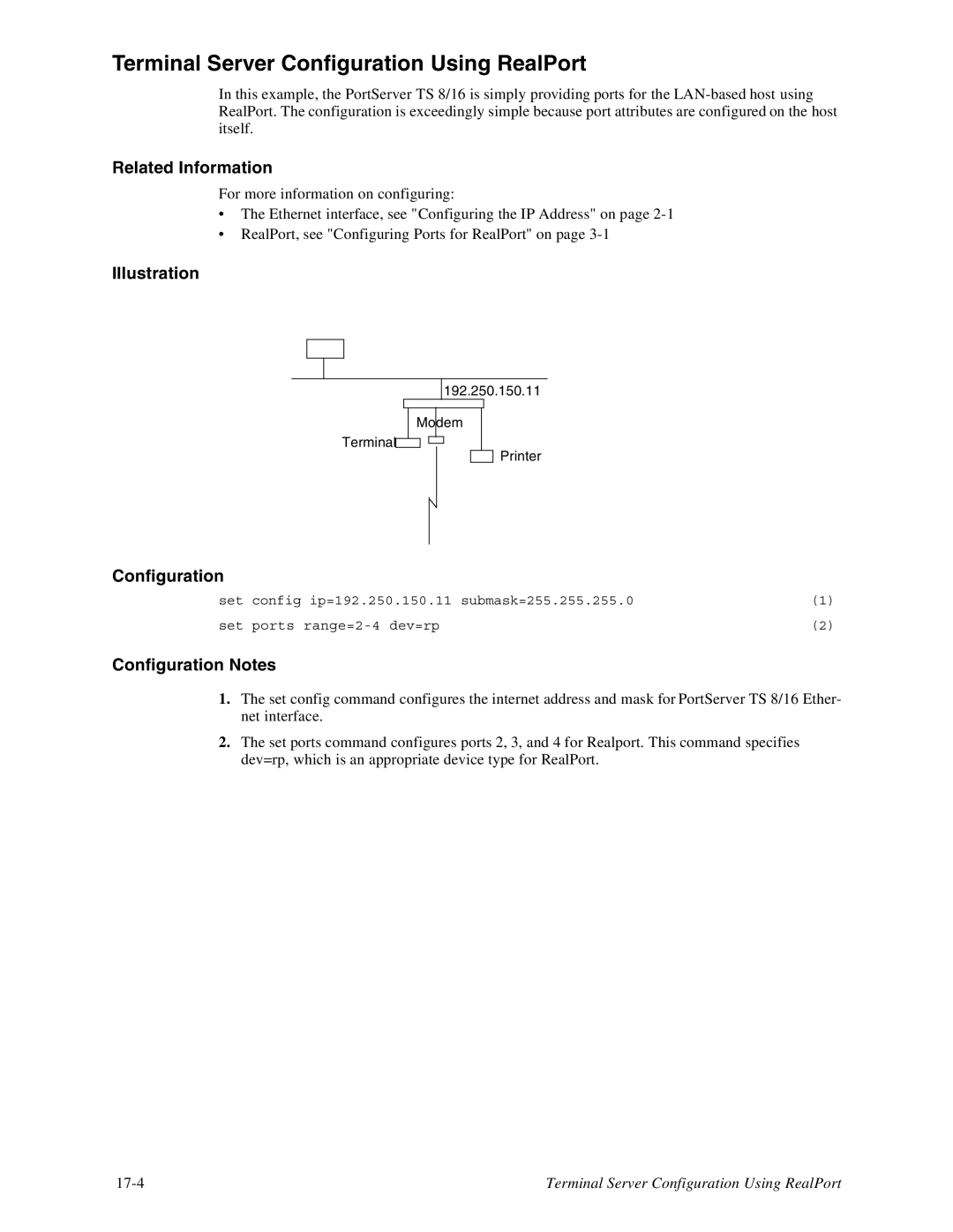 Digi TS8, 16 manual Terminal Server Configuration Using RealPort 