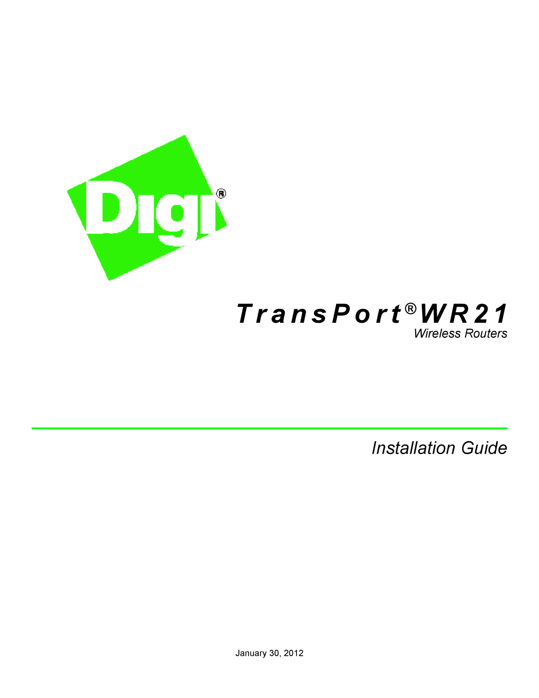 Digi W R 2 1 manual A n s P o r t W R 2 