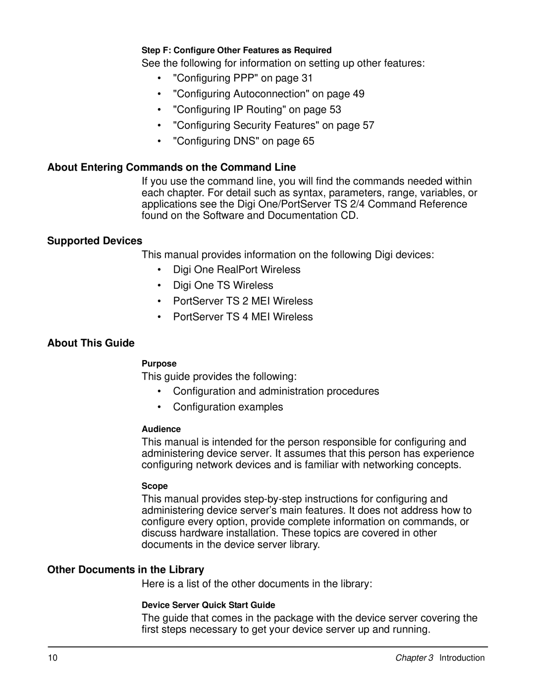 Digi W About Entering Commands on the Command Line, Supported Devices, About This Guide, Other Documents in the Library 