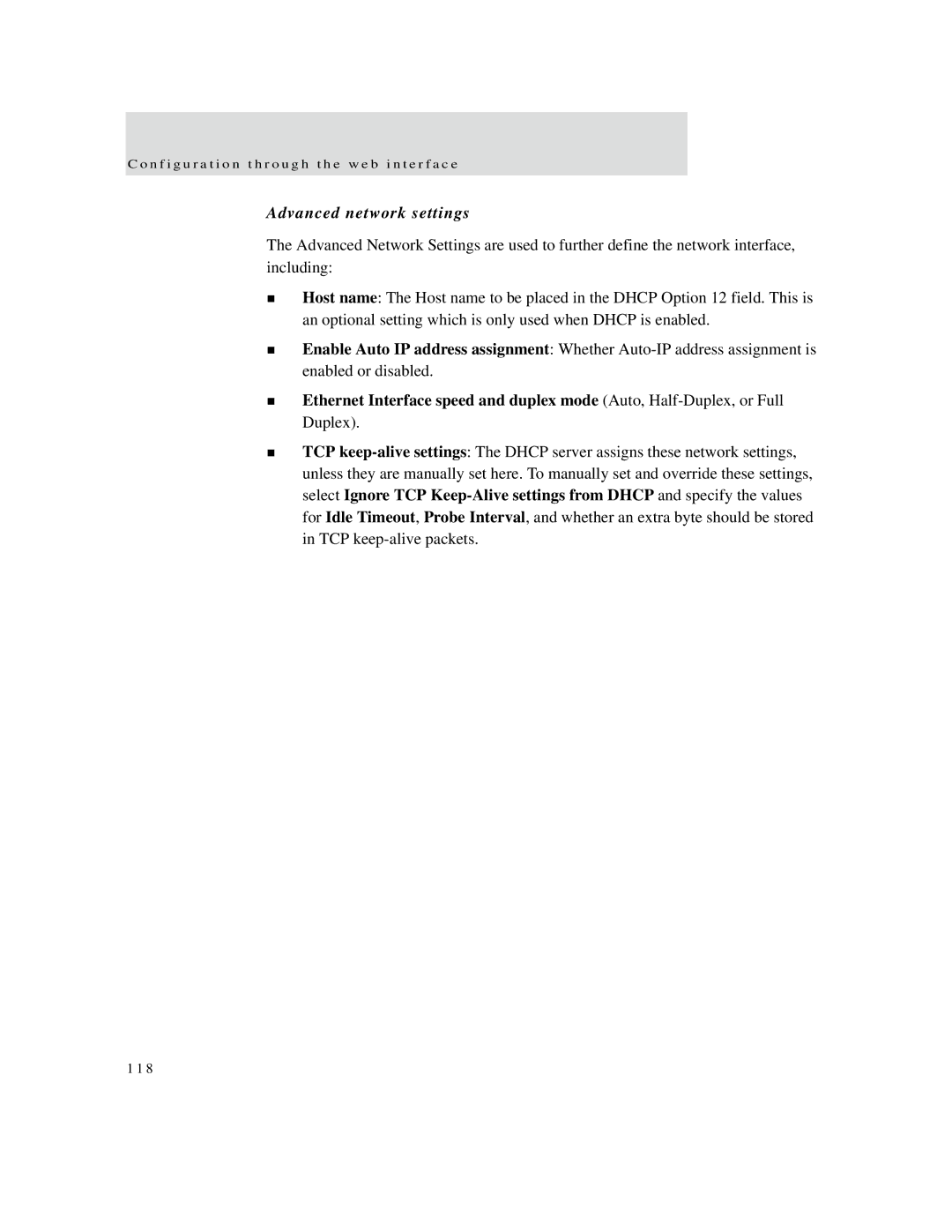 Digi X2 manual Advanced network settings 