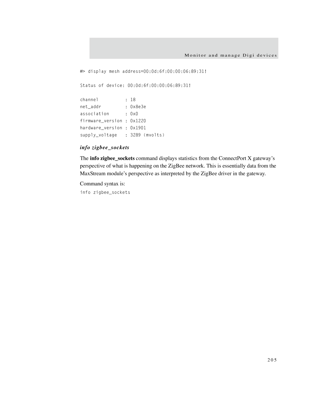 Digi X2 manual Info zigbeesockets 