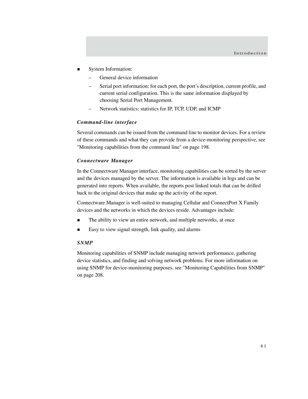 Digi X4, X8, X2 manual Connectware Manager, Snmp 