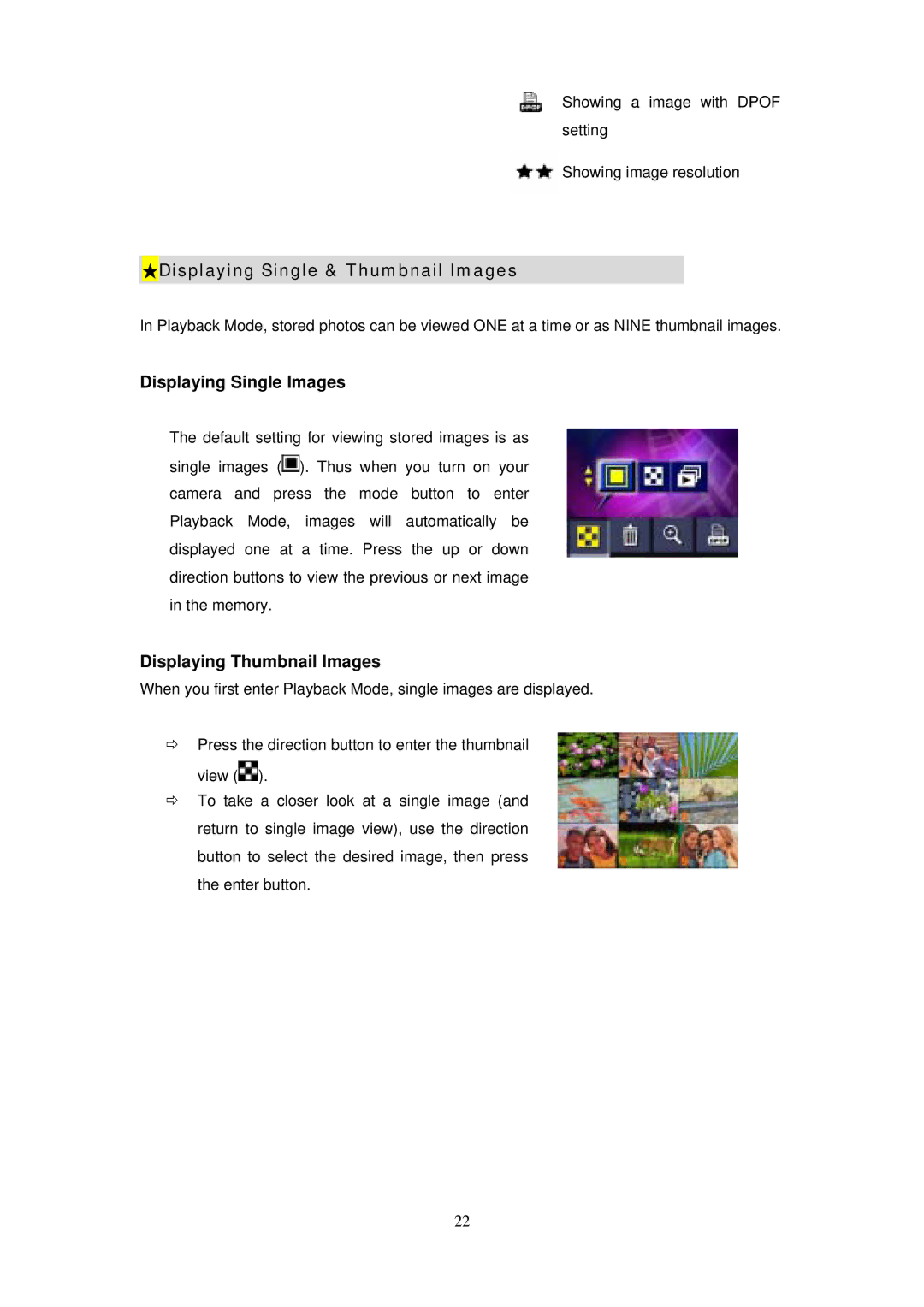 Digicom ES3310 manual Displaying Single & Thumbnail Images, Displaying Single Images, Displaying Thumbnail Images 