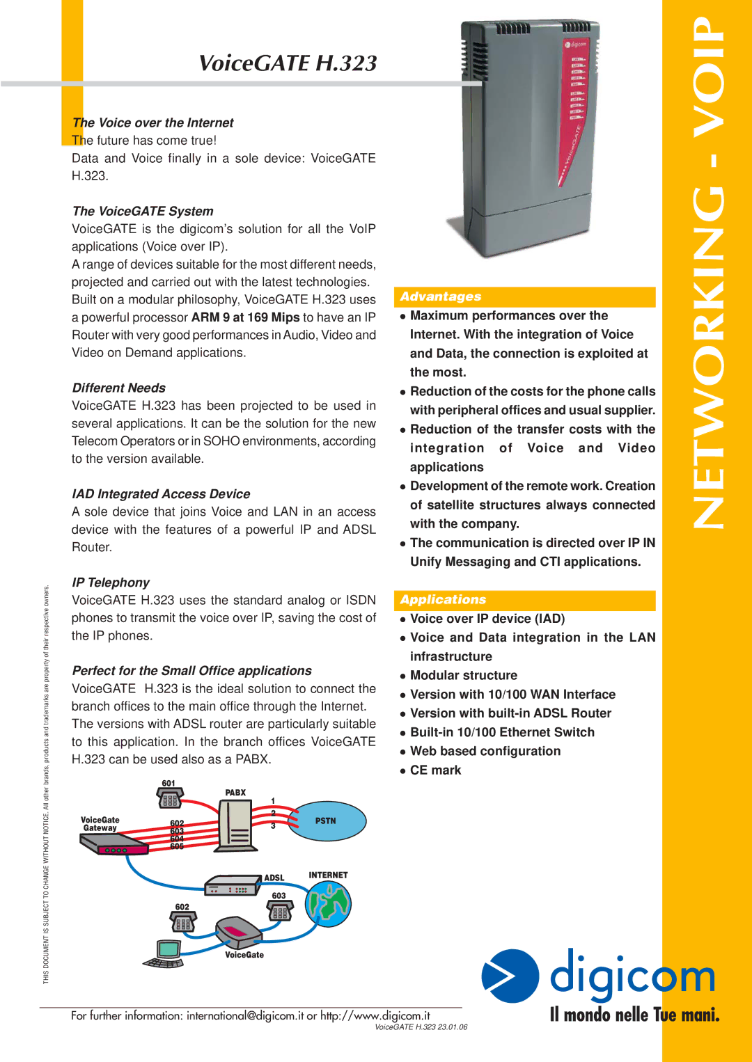 Digicom H.323 manual Networking 