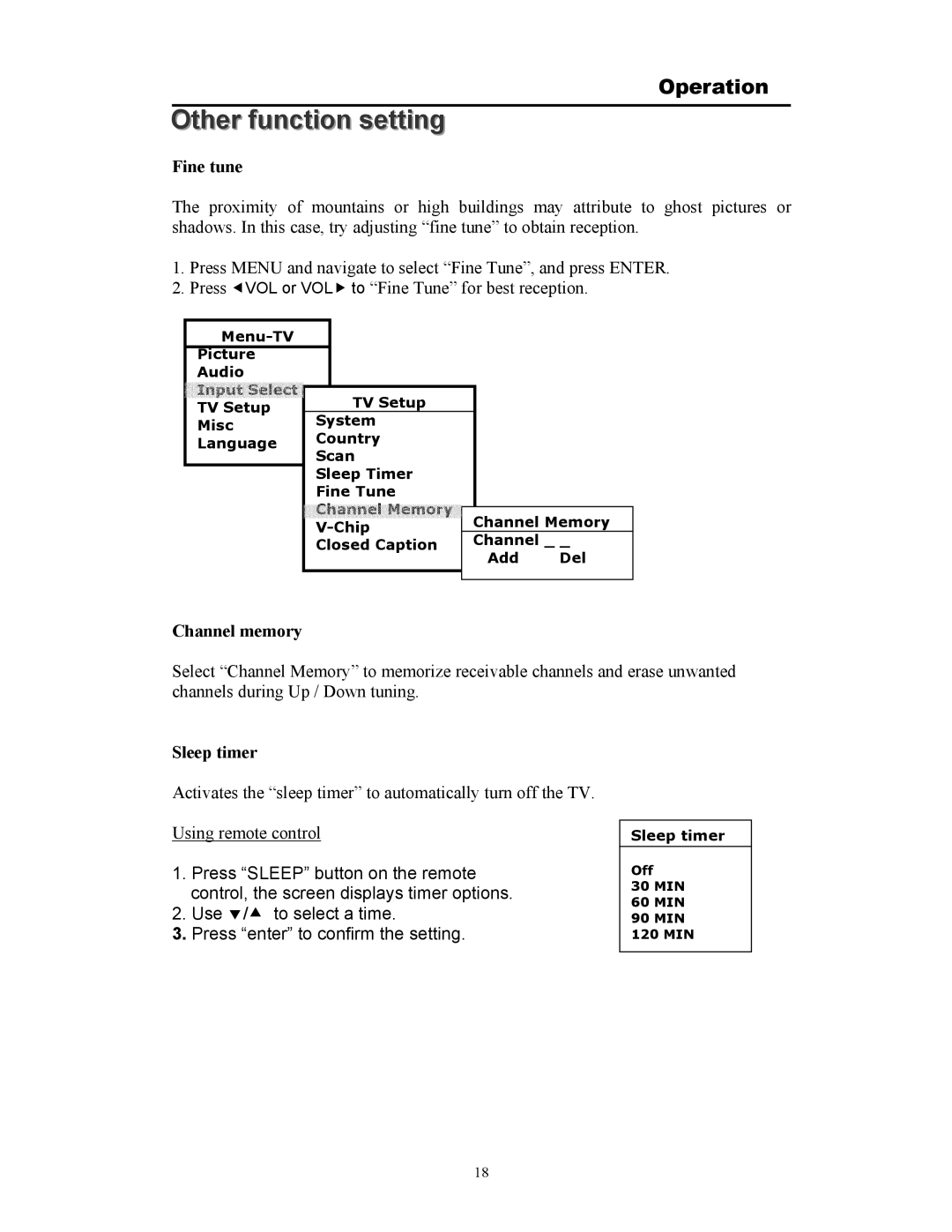 Digimate DGL20 manual Other function setting 