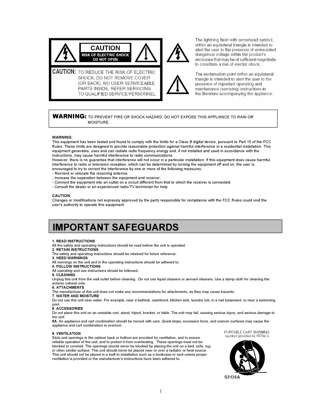 Digimate DGL20 manual Important Safeguards 