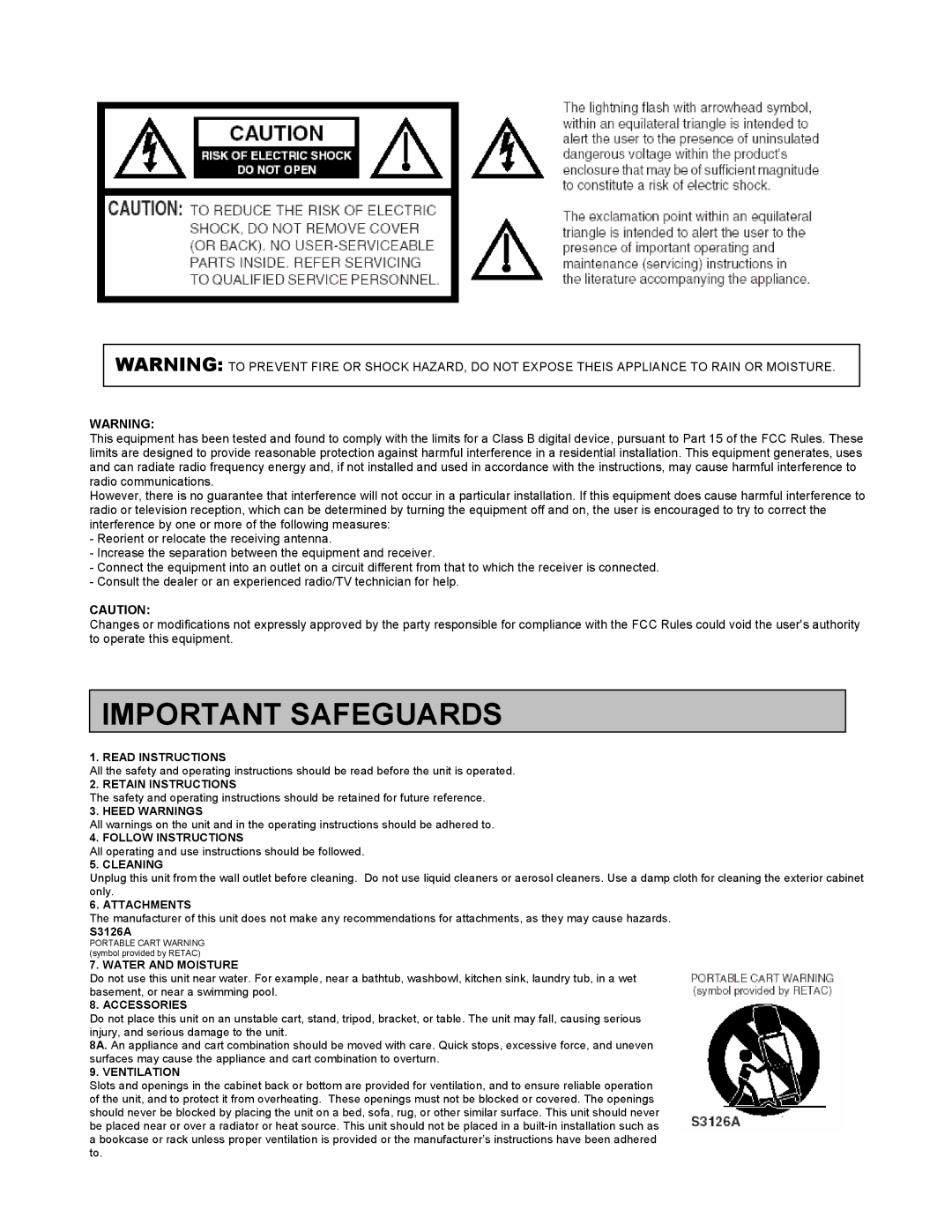 Digimate DGL2700 manual Important Safeguards 