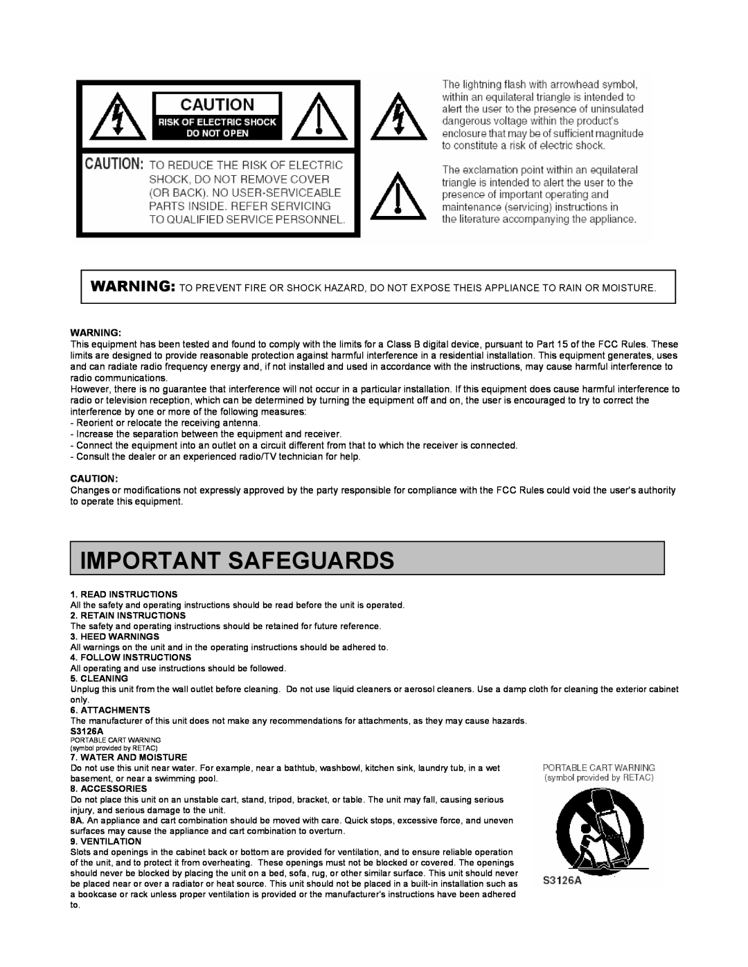 Digimate DGL2700 manual Important Safeguards 