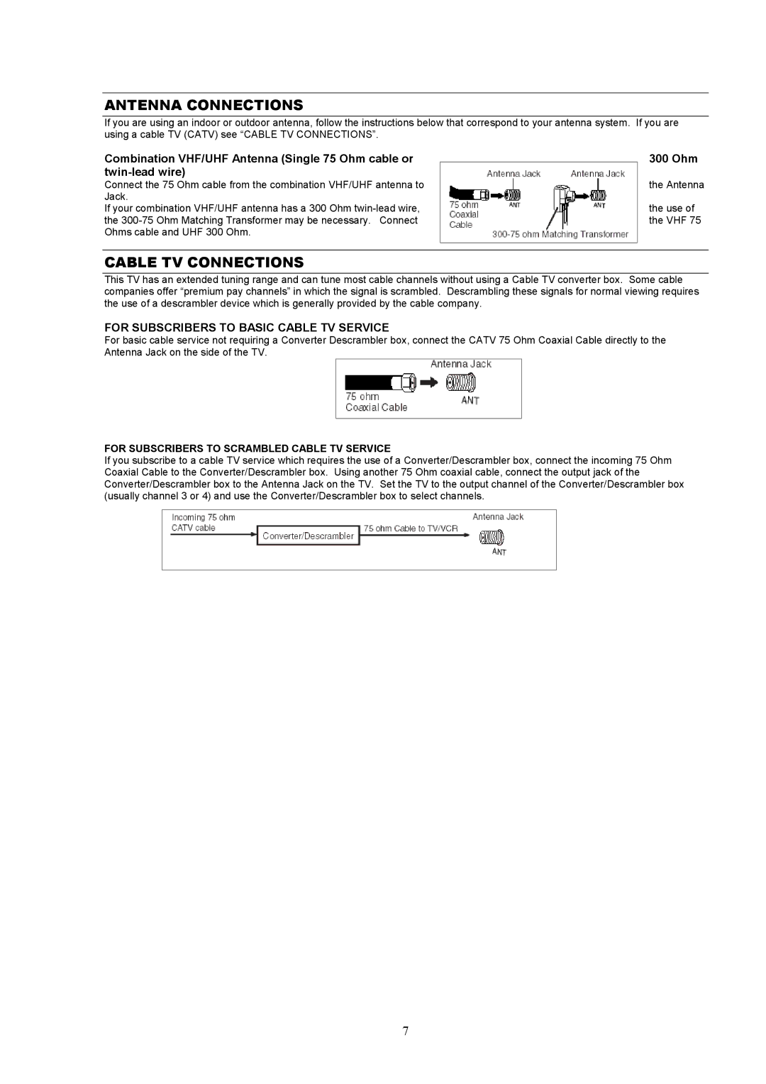 Digimate DGL32 manual Antenna Connections 