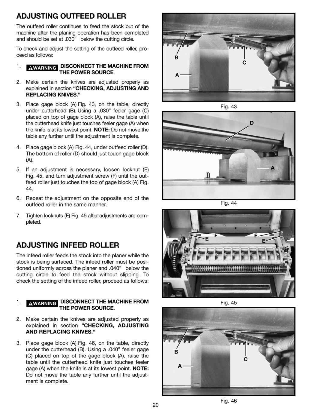 Digimerge 22-470 instruction manual Adjusting Outfeed Roller, Adjusting Infeed Roller 