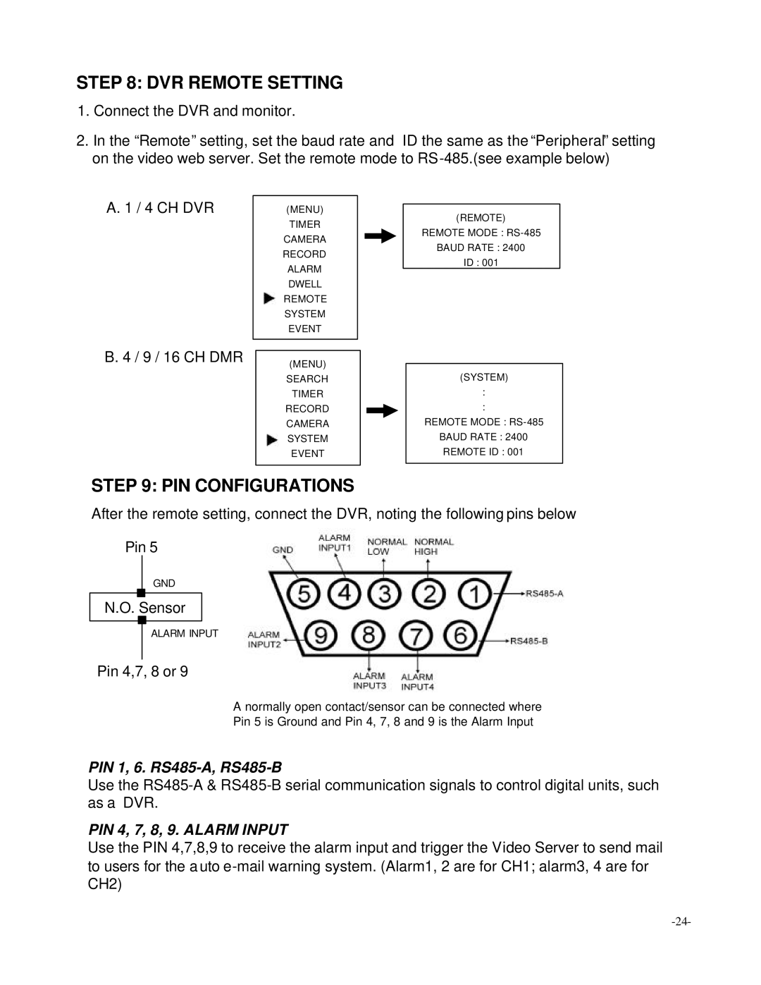 Digimerge D4202 user manual Sensor 