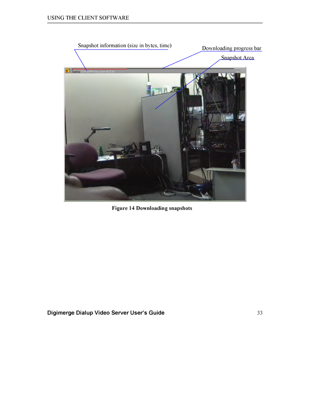 Digimerge DGRT400 user manual Downloading snapshots 