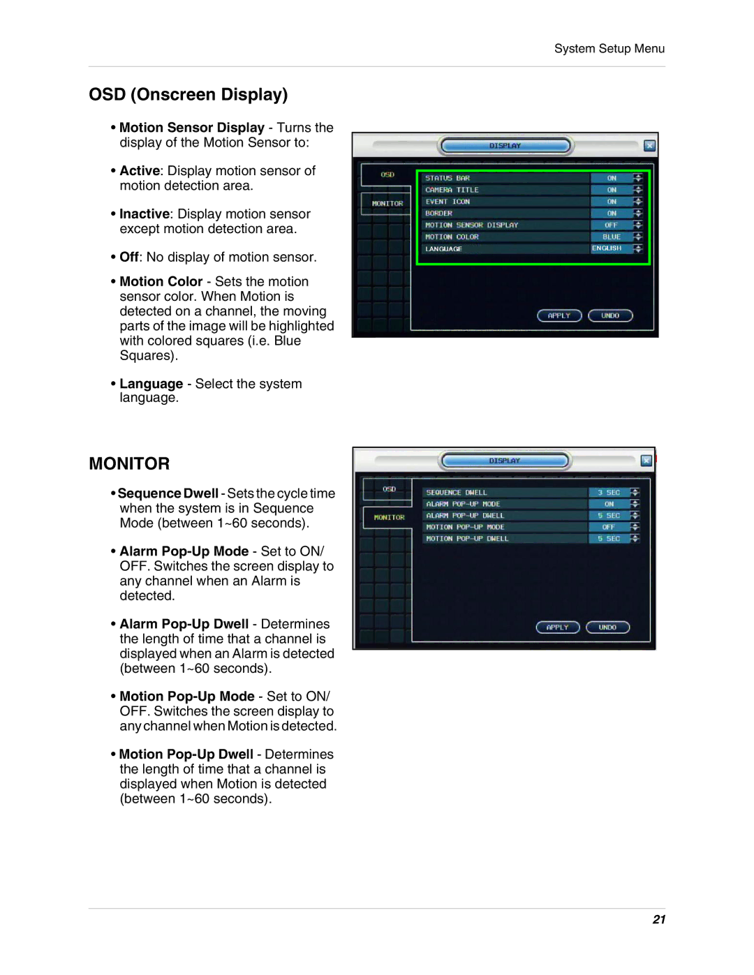 Digimerge DHU104 instruction manual Monitor 