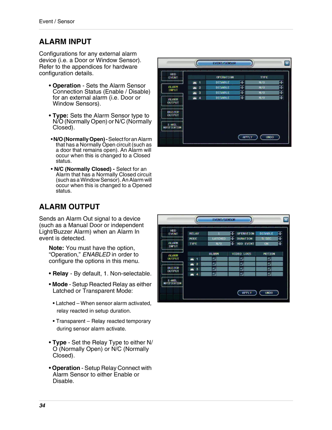 Digimerge DHU104 instruction manual Alarm Input, Alarm Output 