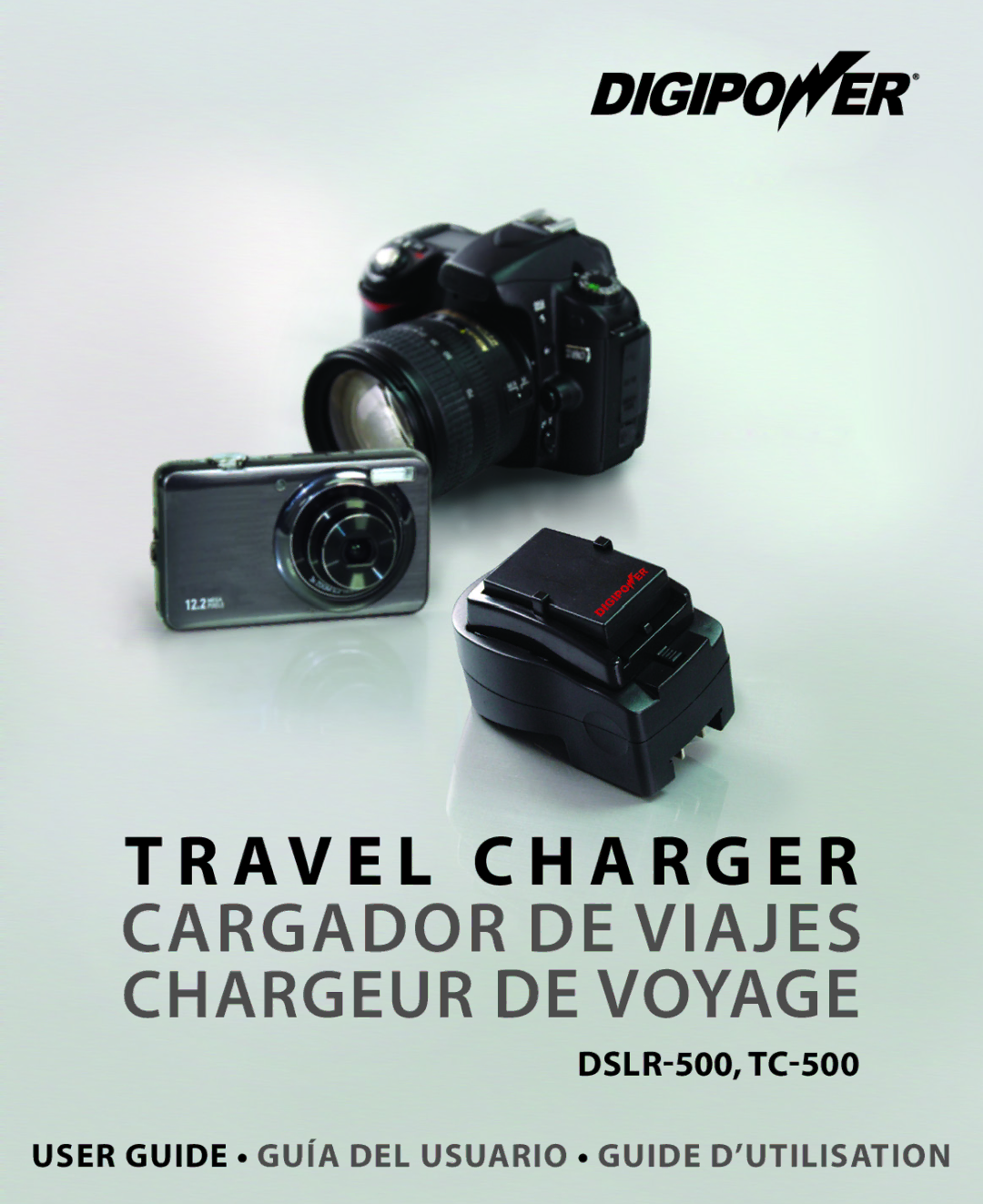 DigiPower DSLR-500 manual Av e l C h a r g e r Cargador de viajes chargeur de voyage 