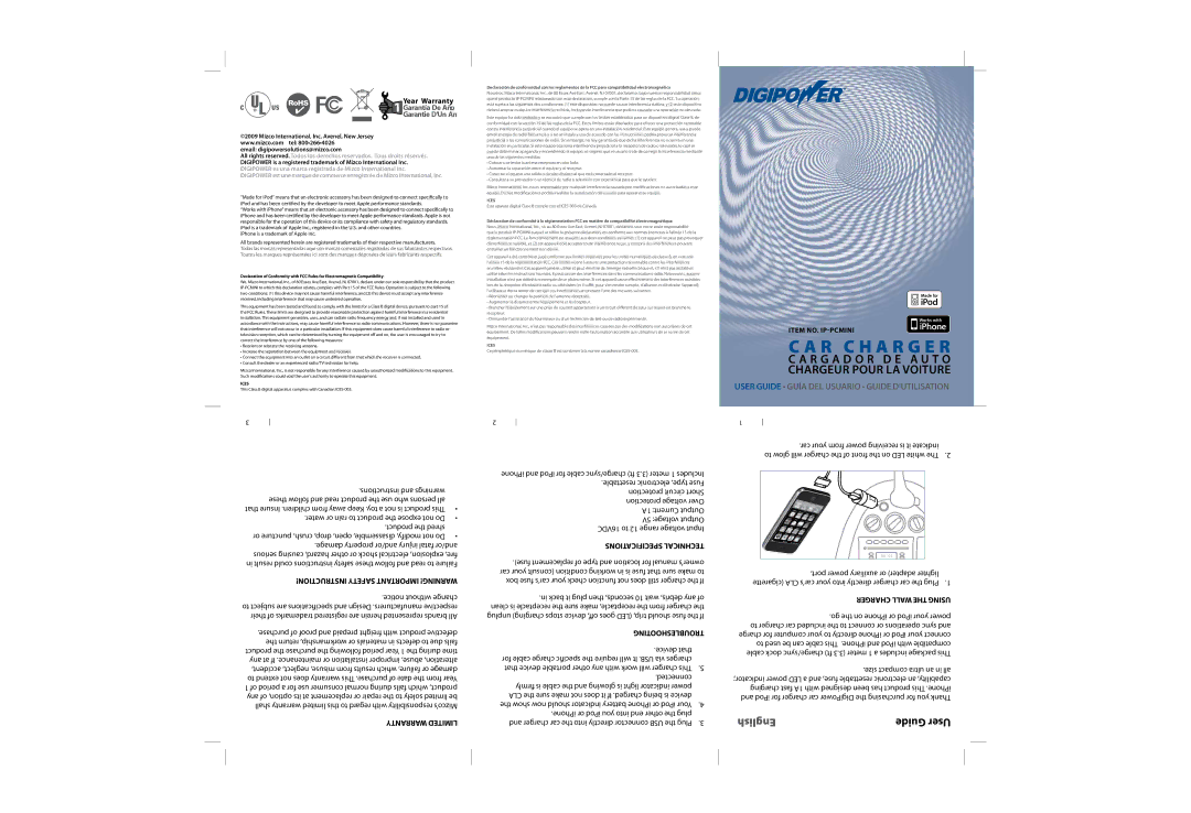 DigiPower IP-pCMINI owner manual Oin! Ins Y, Cificae, Sheoot ING 