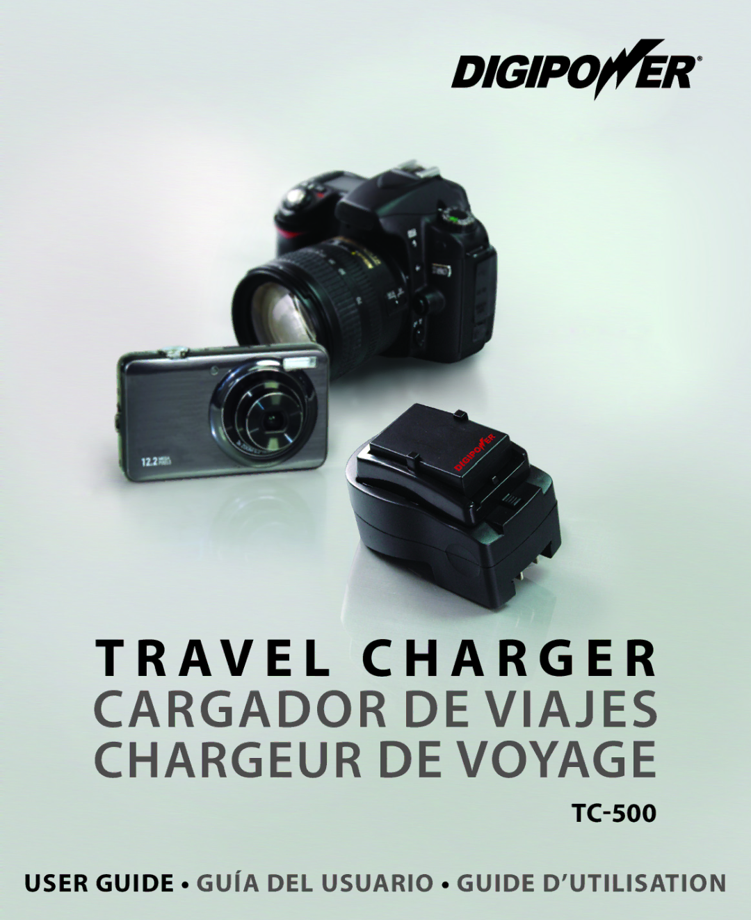 DigiPower TC-500 manual Av e l C h a r g e r Cargador de viajes chargeur de voyage 