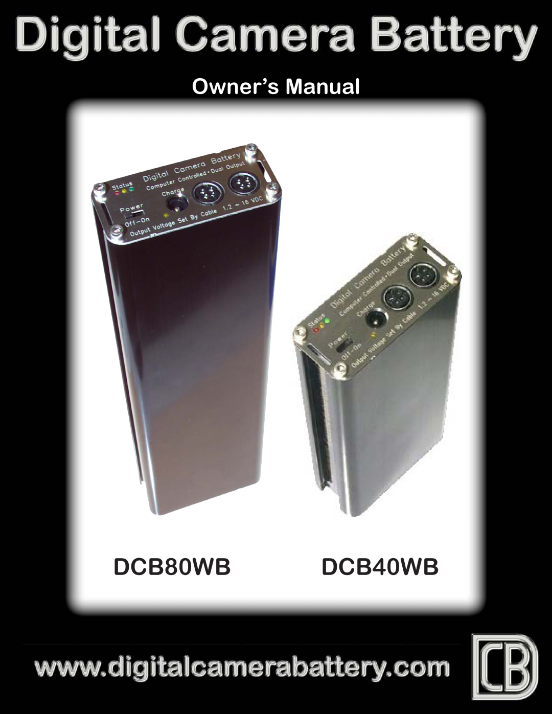 Digital Camera Battery manual Page, DCB80WB DCB40WB, Owner’s Manual 