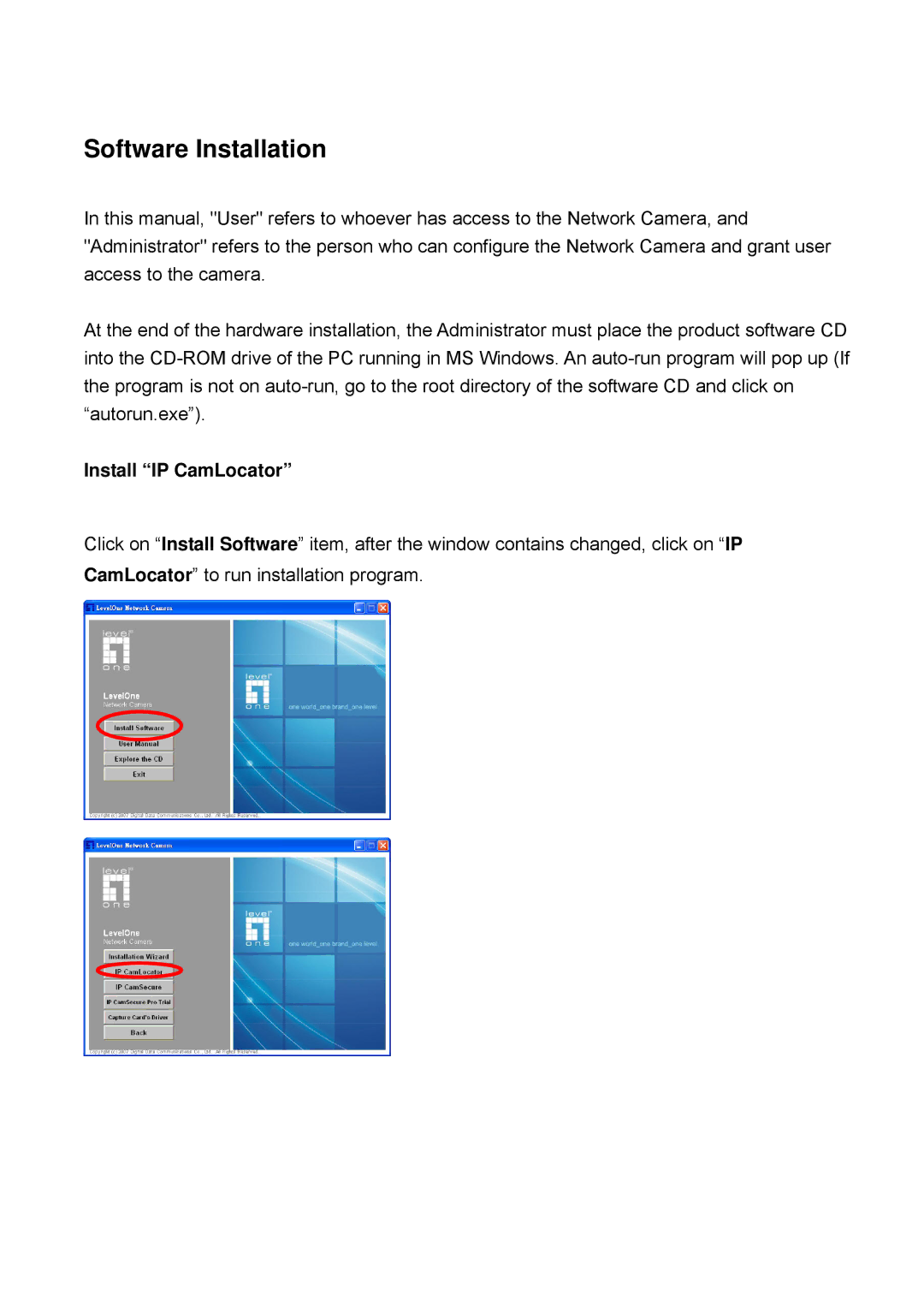 Digital Data Communications FCS-4200, FCS-4500, FCS-4300, FCS-4400, FCS-4100 Software Installation, Install IP CamLocator 