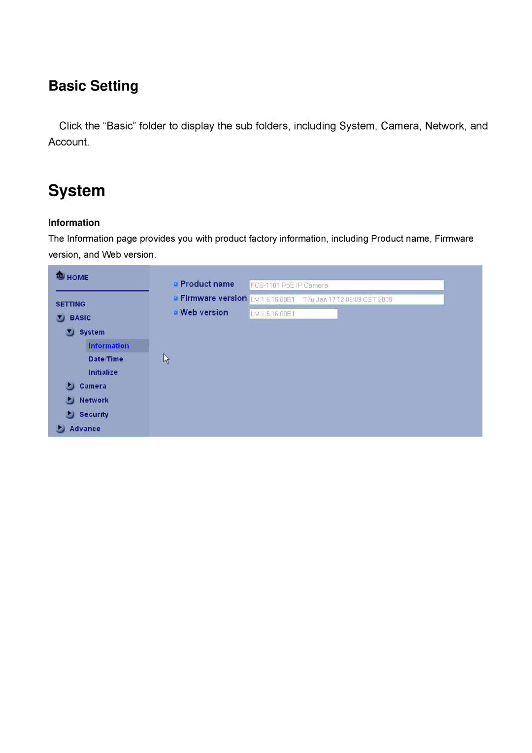 Digital Data Communications FCS-4000, FCS-4500, FCS-4300, FCS-4400, FCS-4200, FCS-4100 manual System, Basic Setting, Information 