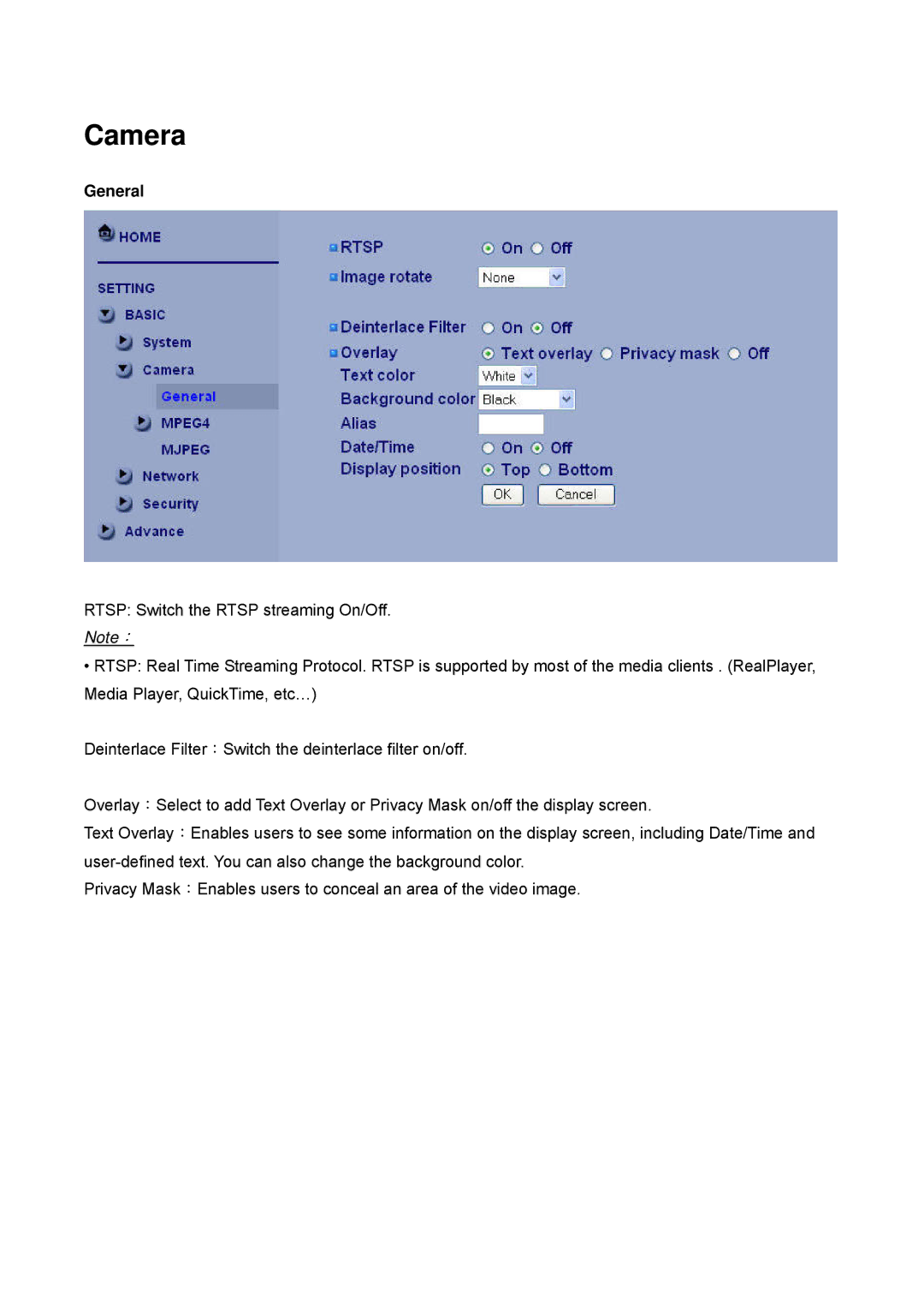 Digital Data Communications FCS-4400, FCS-4500, FCS-4300, FCS-4200, FCS-4100, FCS-4000 manual Camera, General 