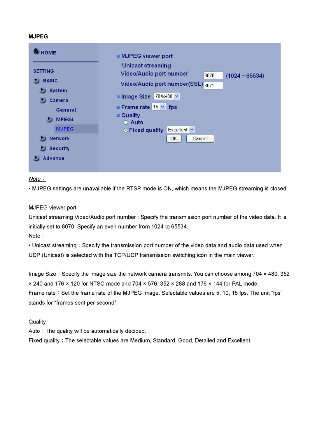 Digital Data Communications FCS-4300, FCS-4500, FCS-4400, FCS-4200, FCS-4100, FCS-4000 manual Mjpeg 