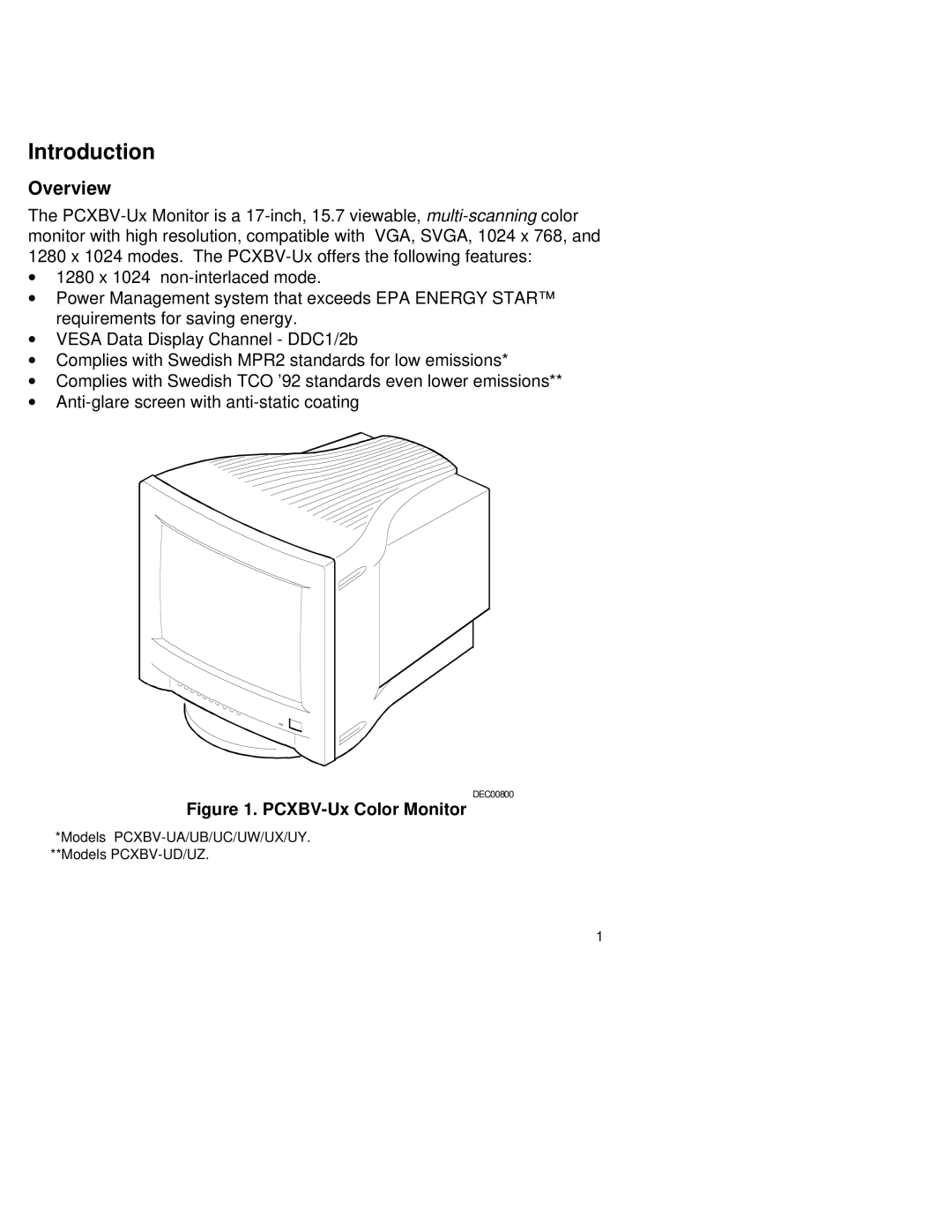 Digital Networks North America PCXBV-Ux manual Introduction, Overview 