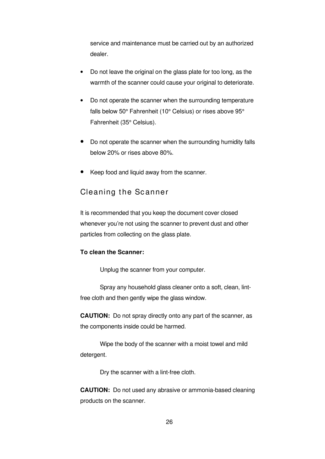 Digital Research Technologies DRSCAN36EPPR user manual Cleaning the Scanner, To clean the Scanner 