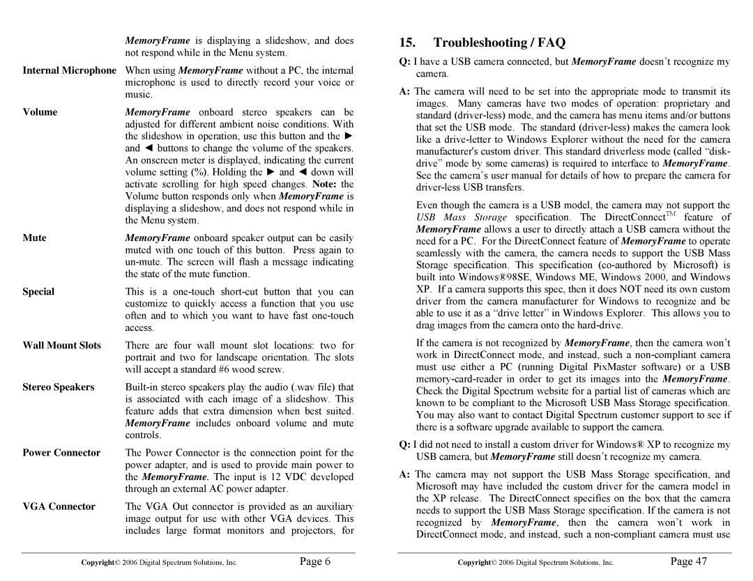 Digital Spectrum 1862-MF-61-7 manual Troubleshooting / FAQ 