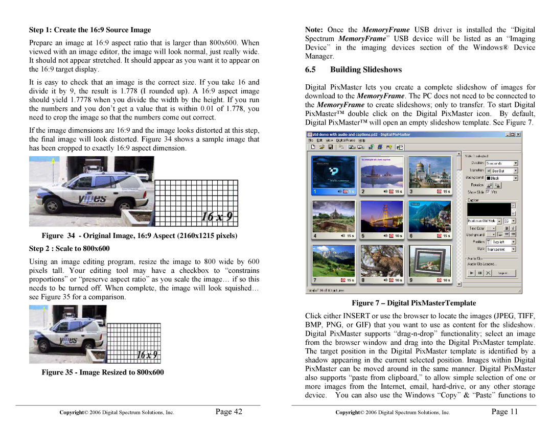 Digital Spectrum 1862-MF-61-7 manual Building Slideshows, Create the 169 Source Image 