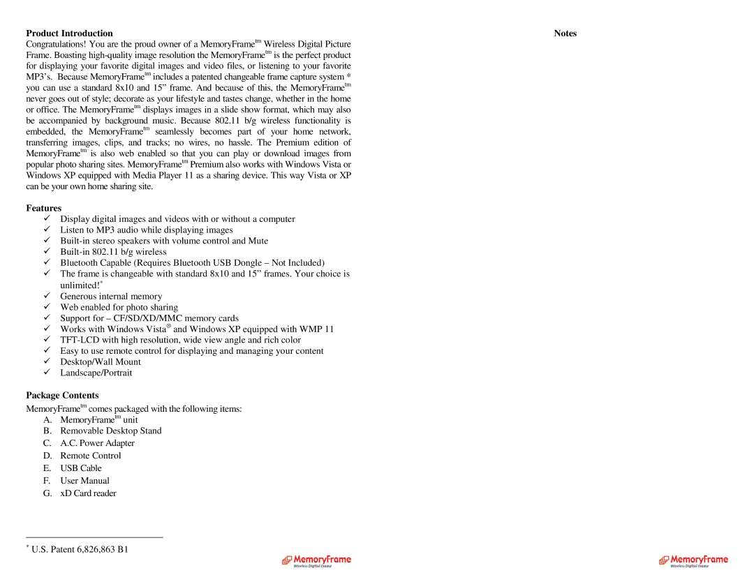 Digital Spectrum MF-8115, MF-8000 manual Product Introduction, Features, Package Contents 