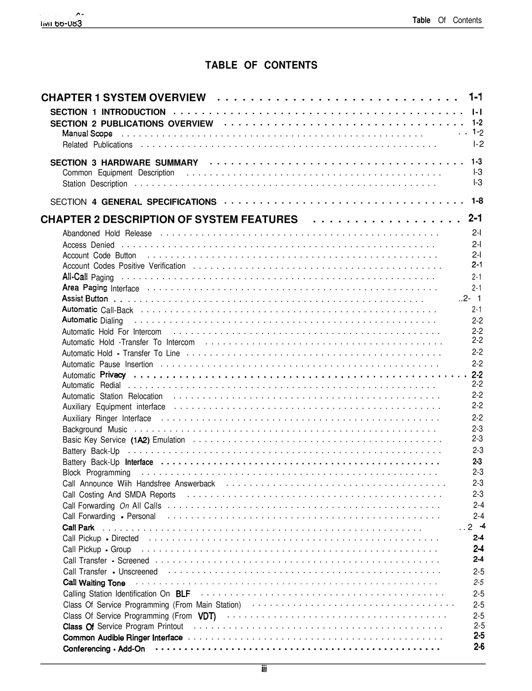 DigiTech C0408 system manual Table of Contents System Overview 