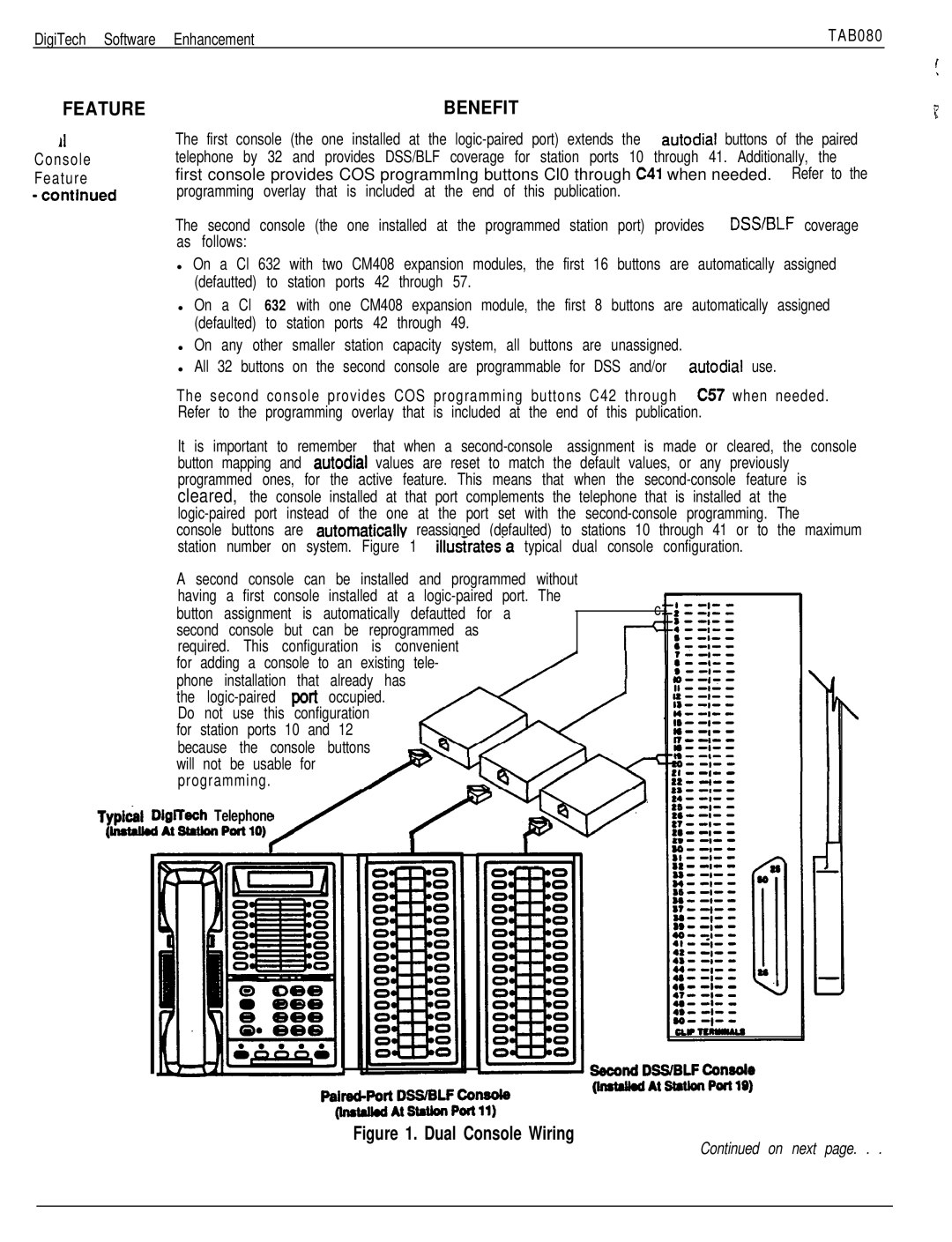 DigiTech C0408 system manual BENEFITt, DigiTech Software Enhancement, Console Feature 