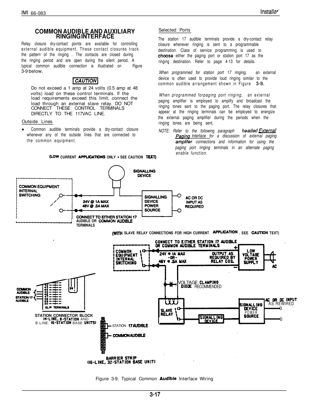 DigiTech C0408 system manual Common Audible and Auxiliary Ringinginterface, Directly to the 117VAC Line 