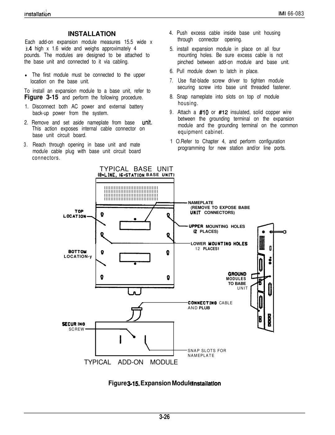 DigiTech C0408 system manual Installation, Mstallat/$n, Pull module down to latch in place 